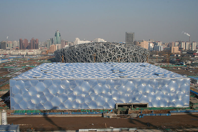 Cubo D'água, uma das sedes das Olimpiadas de Verão na China de 2008.