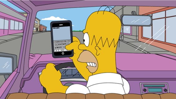 O carro de Homer Simpson em um episódio da série.